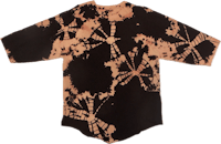 a tie dye baseball tee in black and brown